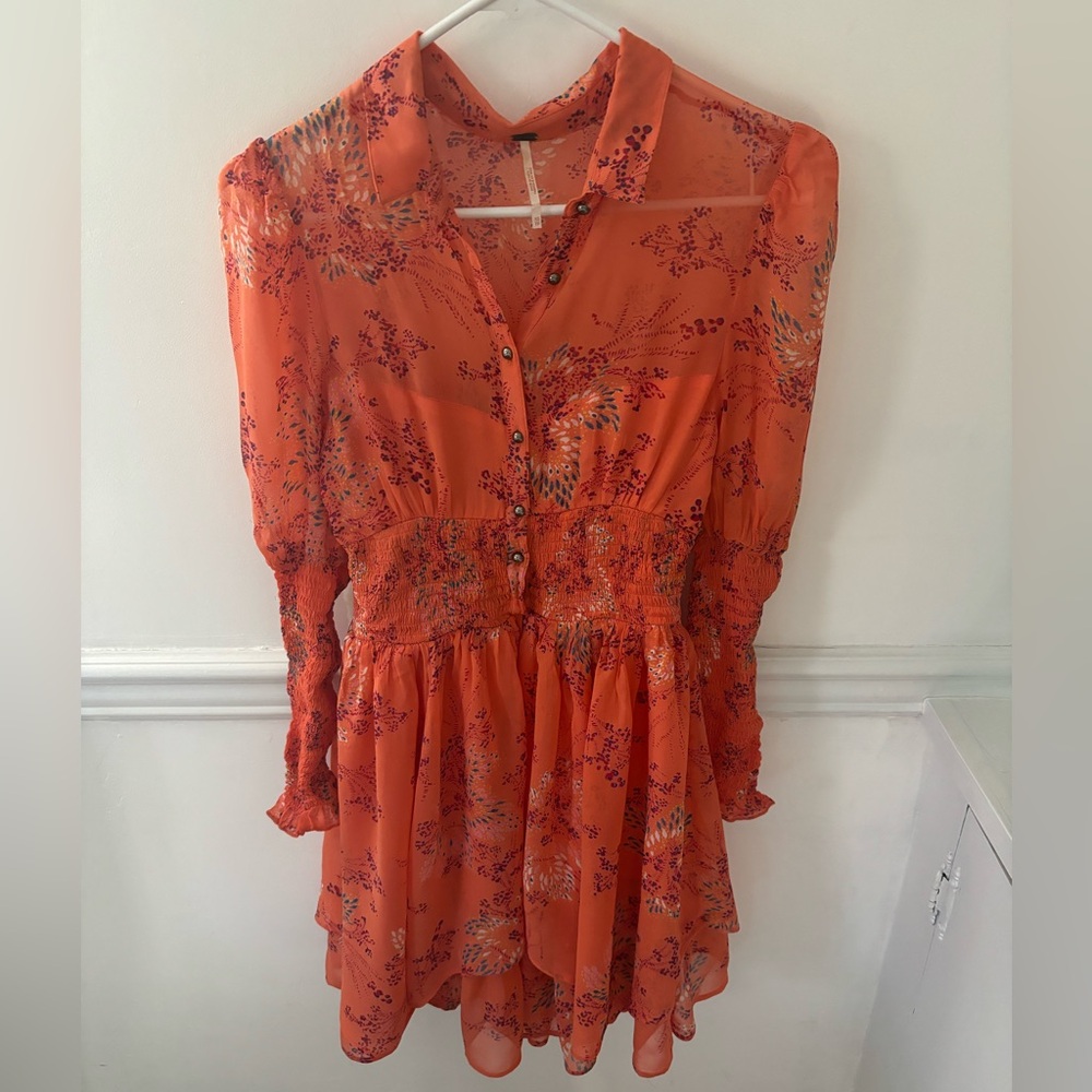 Free People orange dress size XS - Picture 2 of 11